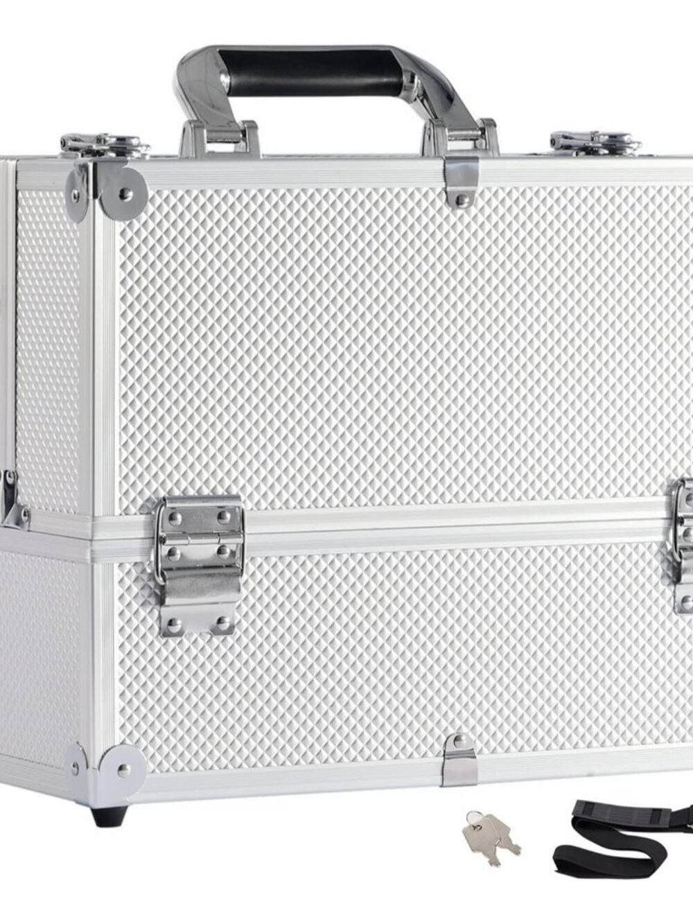 Extra Large Makeup Train Case 6 Tray Make Up Artists Organizer Box Lockable Cosm